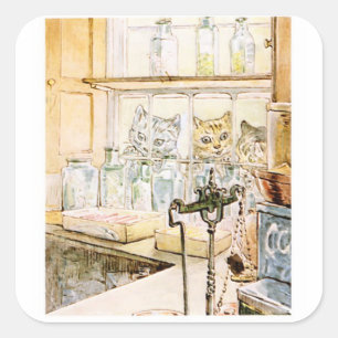 Beatrix Potter Vierkante Sticker