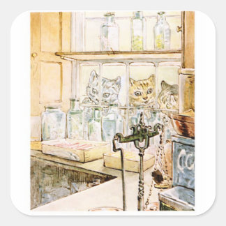 Beatrix Potter Vierkante Sticker