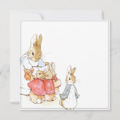 Beatrix Potter Vintage Geslacht Neutrale Baby Kaart (Achterkant)