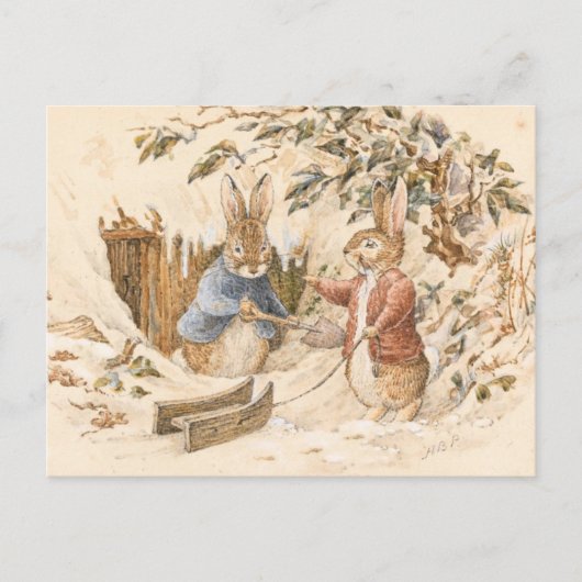 Beatrix Potter Winter Season Briefkaart (Voorkant)