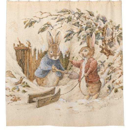 Beatrix Potter Winter Season Douchegordijn (Voorkant)