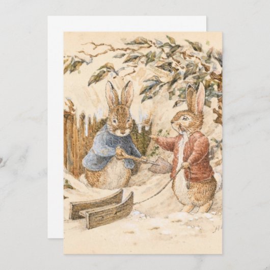 Beatrix Potter Winter Season Kaart (Voorkant / Achterkant)