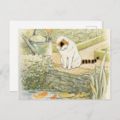 Beatrix Potter - Witte kat Briefkaart (Voorkant / Achterkant)