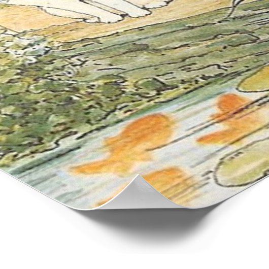 Beatrix Potter - Witte kat Poster (Hoek)