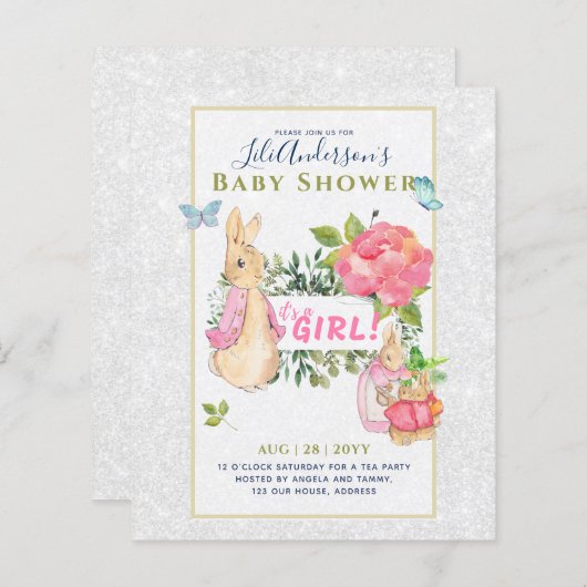 Beatrix  Rabbit Pink Waistcoat Girls Event (Voorkant / Achterkant)