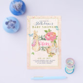 Beatrix  Rabbit Pink Waistcoat Girls Event Flyer (Enkel)