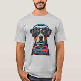 Beats & Barks beroemd gemaakt door Canine DJ T-shirt