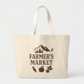 Beats Carrot Apple Farmers Market Grote Tote Bag (Voorkant)