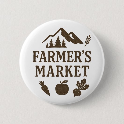 Beats Carrot Apple Farmers Market Ronde Button 5,7 Cm (Voorkant)