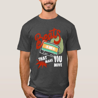 Beats die je bewegen | Retro Music Design 2 T-shirt