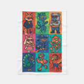 Beats en beesten fleece deken (Voorkant)