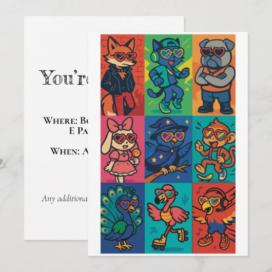 Beats en beesten kaart (Voorkant / Achterkant)