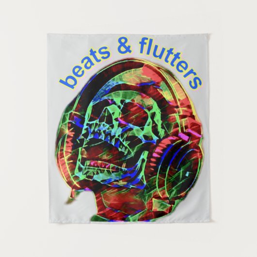 beats en fladdertjes wandkleed (Voorkant)