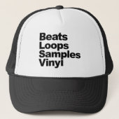 Beats Loops Samples Vinyl Trucker Hat Trucker Pet (Voorkant)