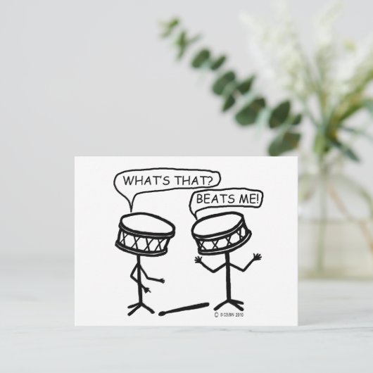 Beats me briefkaart (Staand voorkant)