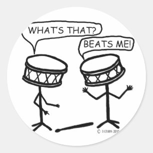 Beats me ronde sticker