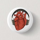 Beats of the Heart Ronde Button 3,2 Cm (Voorkant)