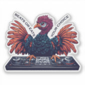 Beats or Eats, Thanksgiving Turkije DJ Sticker (Voorkant)
