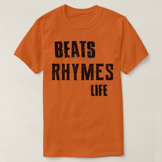 Beats rhymes leven 1 t-shirt (Design voorkant)