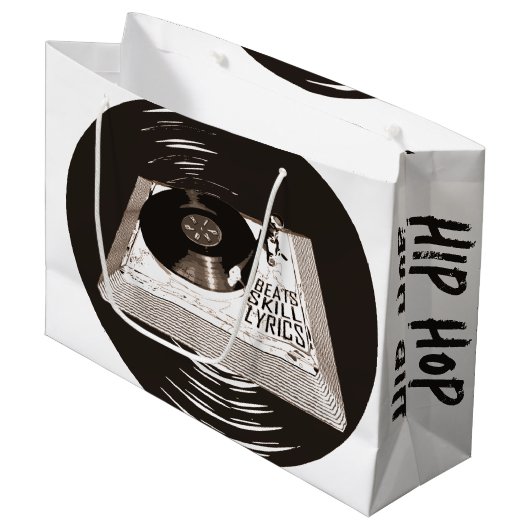 BEATS SKILL LYRICS OP PLATENSPELER HIP HOP GROOT CADEAUZAKJE (Voorkant Gekanteld)