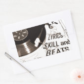 BEATS SKILL LYRICS RECORD PLAYER RECHTHOEKIGE STICKER (Envelop)