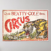 Beatty Cole Circus - 1903 - in nood Poster (Voorkant)