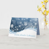 Beatus Natalis Salvatoris-Holiday Kaart (Gele Bloem)