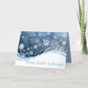 Beatus Natalis Salvatoris-Holiday Kaart