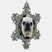 Beau 2016 tin sneeuwvlok ornament (Links)