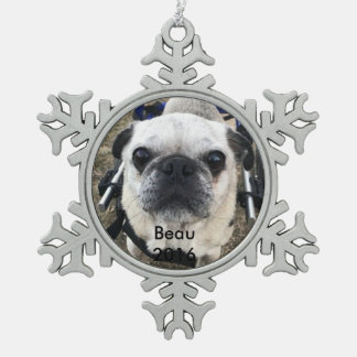 Beau 2016 tin sneeuwvlok ornament