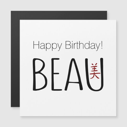Beau Birthday (Voorkant / Achterkant)