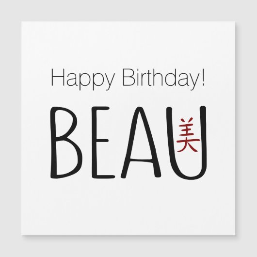 Beau Birthday (Voorkant)