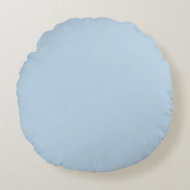 Beau blauw (vaste kleur) rond kussen
