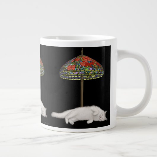 Beau de Angora Kat Suntanning Grote Koffiekop (Rechts)