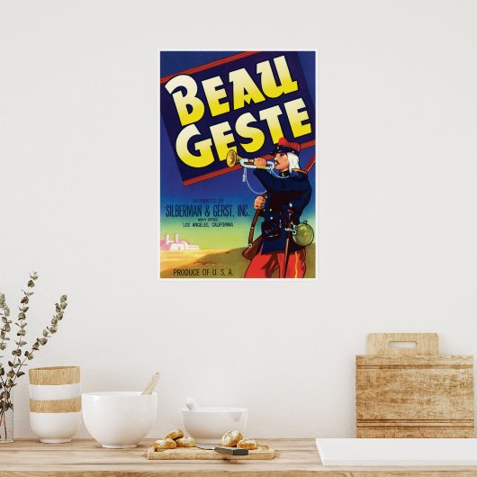Beau Geste Adventure Novel door P.C. Wren Poster (Keuken)
