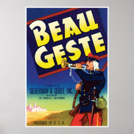 Beau Geste Adventure Novel door P.C. Wren Poster