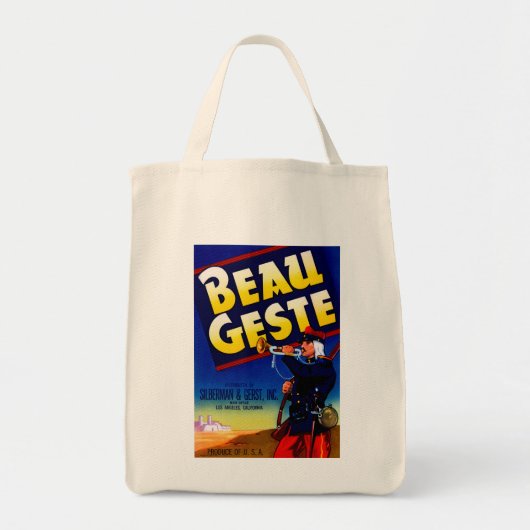 Beau Geste Label Tote Bag (Voorkant)