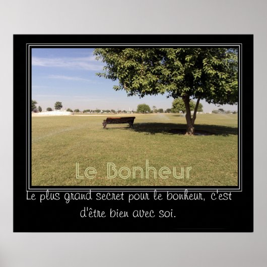 Beau jour dans le parc poster (Voorkant)