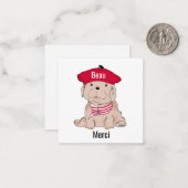 Beau Merci Note Cards 2.5x2.5 Notitiekaartje (Voorkant / Achterkant in situ)