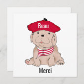 Beau Merci Note-kaarten Notitiekaartje (Voorkant / Achterkant)