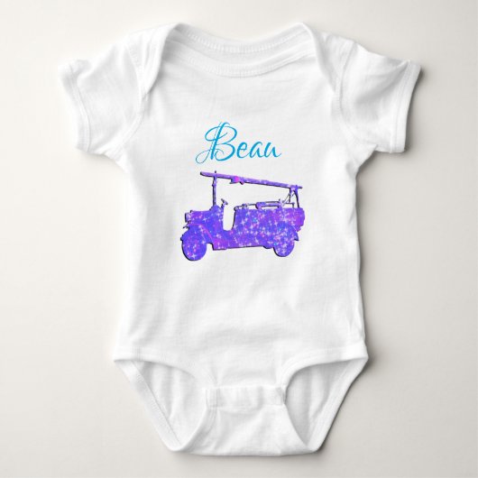 Beau-naam met brandweerwagen, romper (Voorkant)