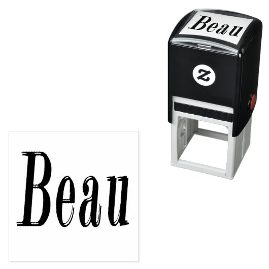 Beau Name Logo, Zelfinktende Stempel (In situ)