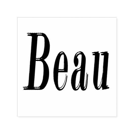 Beau Name Logo, Zelfinktende Stempel (Design)