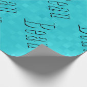 Beau Name Logos on Aqua Blue, Cadeaupapier (Hoek)