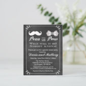 Beau of Bow Gender onthullen uitnodiging voor Baby (Staand voorkant)