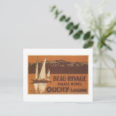 Beau Rivage Palace Hotel Ouchy Lausanne Briefkaart (Staand voorkant)