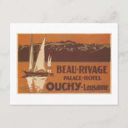 Beau Rivage Palace Hotel Ouchy Lausanne Briefkaart (Voorkant)