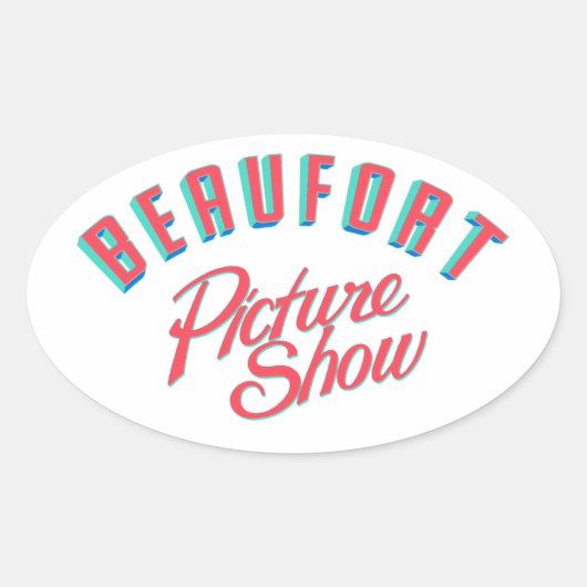 Beau Show Auto Show Ovale Sticker (Voorkant)