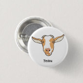 Beau the Goat Badge Ronde Button 3,2 Cm (Voorkant /achterkant)
