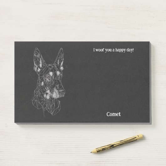 Beauceron Abstracte Kunst Hondennaam Post-it® Notes (Op bureau)